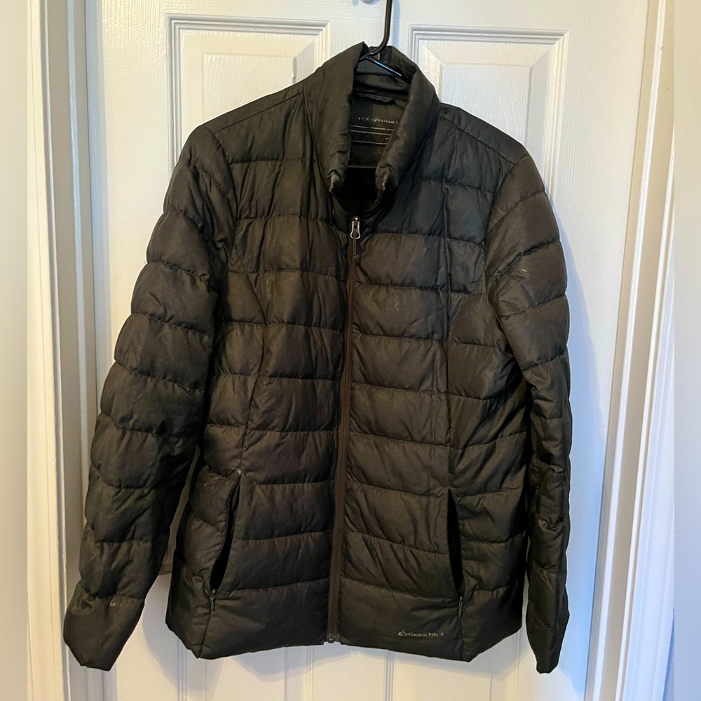 Olive Green Eddie Bauer Puffer Jacket